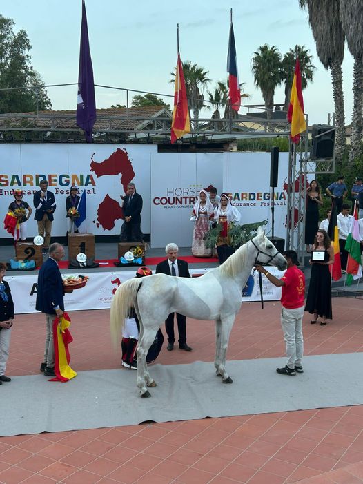 Caballo con Mejor Condición "F Hazfat Al Shaqab", montado por Cèlia Soler.