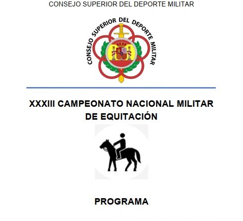 XXXIII Campeonato Nacional Militar de Equitación, La Dehesa (Madrid).