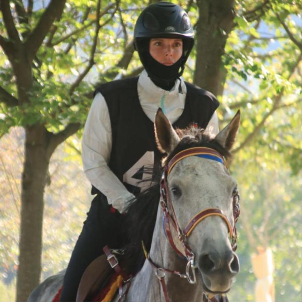 Aina Pujols, ganadora del CEI** de 120 Km. (foto antigua de su archivo).