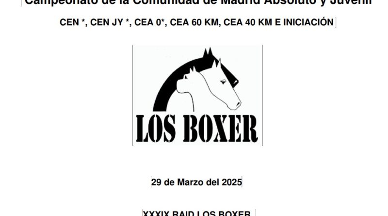 XXXIX Raid Hípico Los Boxer en Cadalso de los Vidrios (Madrid).