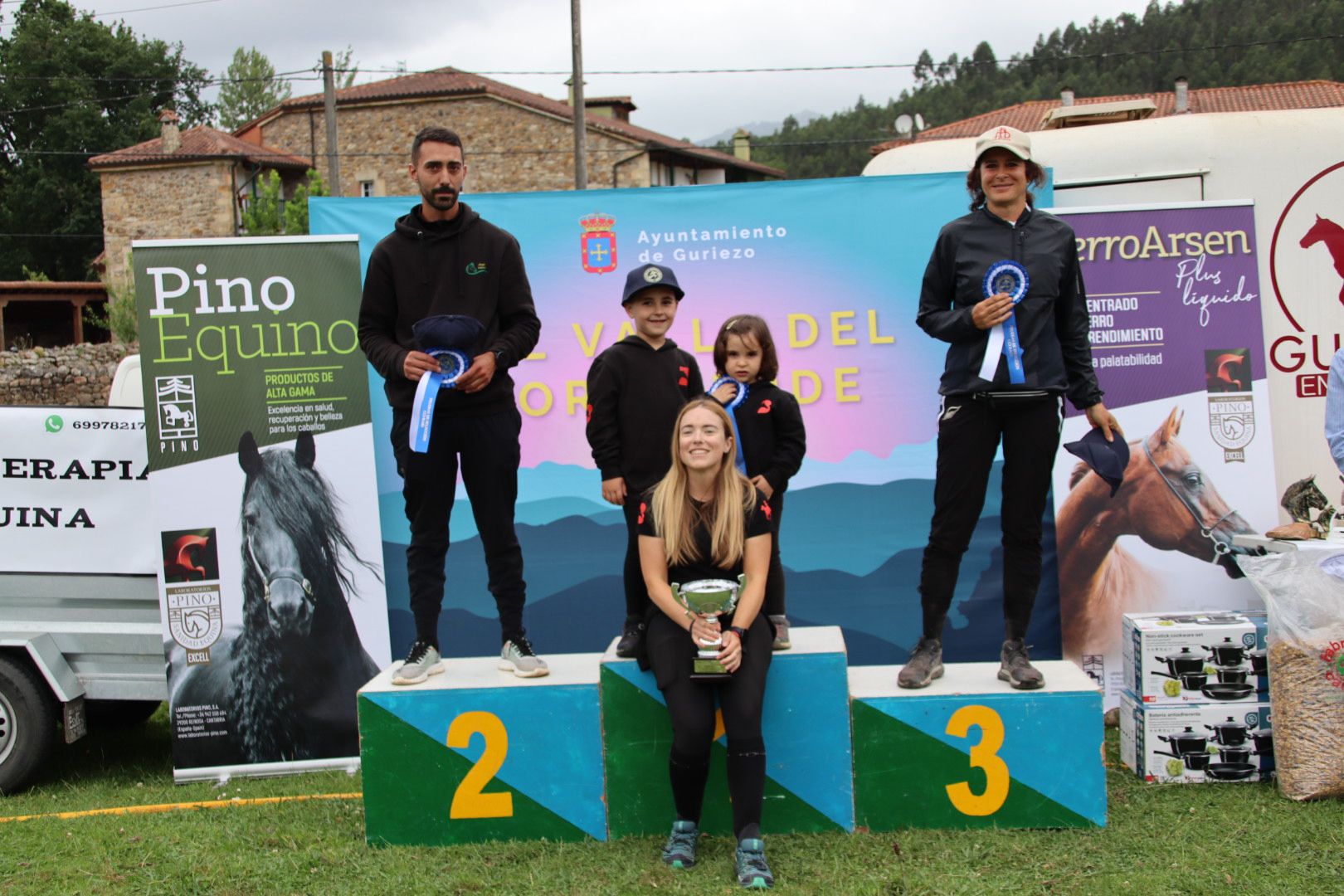 Podio de la Clasificación de AECCA del CEA* de 80 Km.