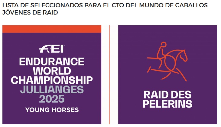 Selección para el Campeonato del Mundo de CABALLOS JÓVENES de Raid. Jullianges (Francia).