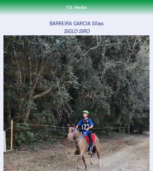 Silas Barreira con " Siglo Siro" Campeón de España Junior * (foto de EOL).