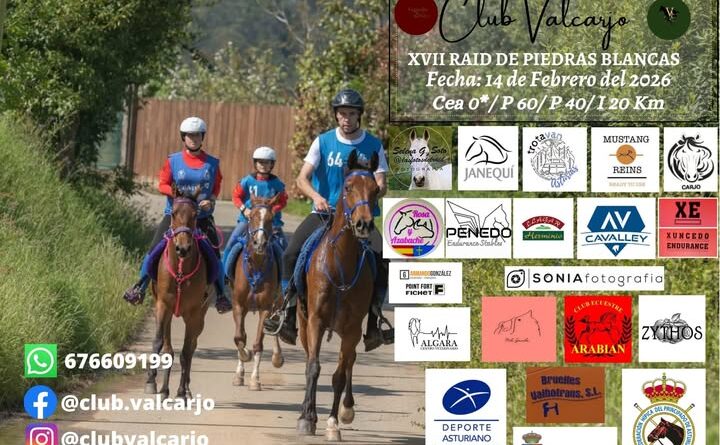 Inscritos en el XVII Raid Hípico de Piedras Blancas  en Castrillón (Asturias).
