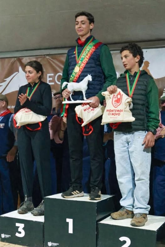 Podio del CEIYJ** de 120 Km. Junior Championship | IX Raid Montemor o Novo