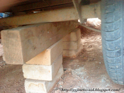 Mi sistema de elevar las ruedas del Van.