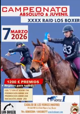 Resultados del XL Raid Hípico los Boxer en Cadalso de los Vidrios (Madrid).
