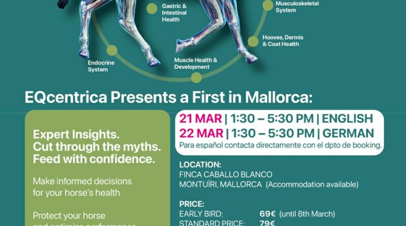 Seminario sobre Nutrición Equina en Mallorca.