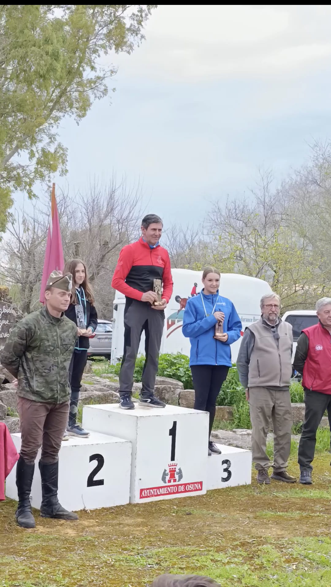 Podio del CEA-Promoción de 60 Km. (foto de Lourdes González).