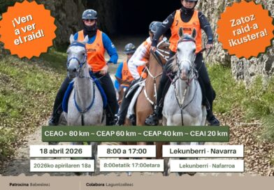 Inscritos en el I Raid Hípico Plazaola en Lekunberri (Navarra).