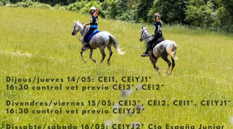 Inscritos en el VIII Raid Hípico Internacional Olost-Llucanes (Barcelona).